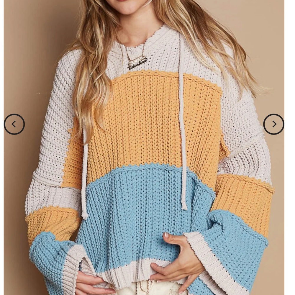 NWOT ✨ POL Rugby Hooded Sweater L OVERSIZED SOFT the snuggle is real 🤗